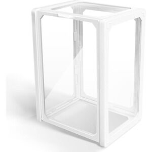 White Modular Display Box Case Clear Acrylic Cube Organizer Storage